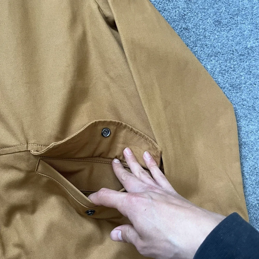 Timberland Heritage Workwear Bomber Jacket Mens XL Wheat Tan Canvas Full Zip